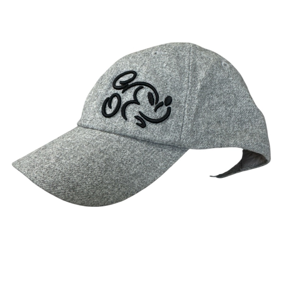 Disney Parks Mickey Mouse Gray Strapback Hat Embroidered Adult Unisex
